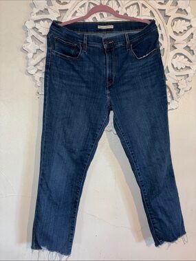 Levi's Dark Blue Cropped Ankle Jeans